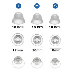 30 Pcs Dome Hearing Aid Silicone Hearing Aid Domes Hearing Aid Power Medium