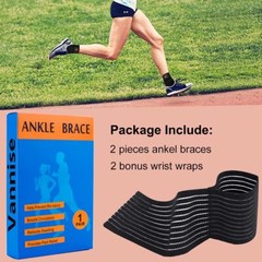 Ankle Brace 2 Pack Breathable & Strong for Sprained Ankle M Medium Size