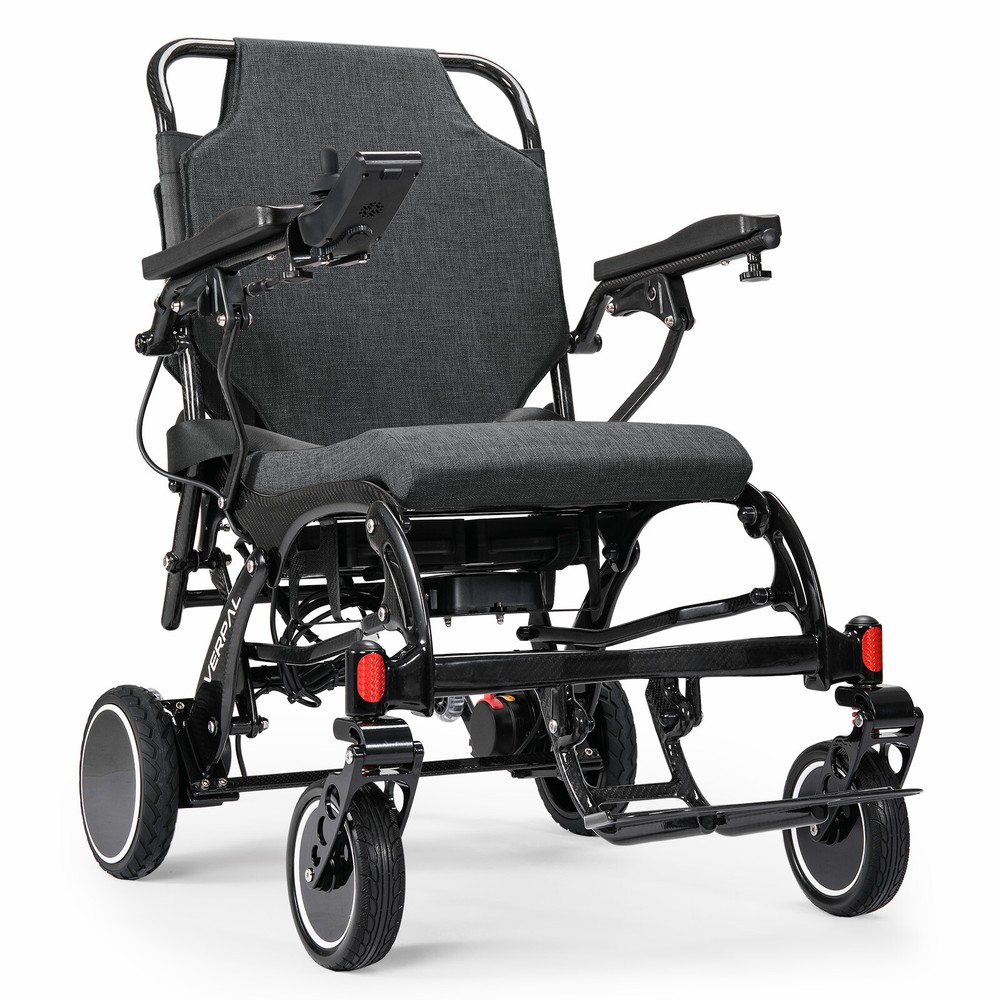 2PCS Battery 500W Carbon Fiber Electric Wheelchairs Mobility Scooter For Airline