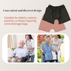 1Pack Men Women Incontinence Care Trousers Catheter Leg Bag Shorts with Pockets