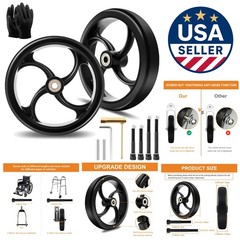 Durable 2 PCS 7-Inch Replacement Wheels for Wheelchairs – Eco-Friendly Material