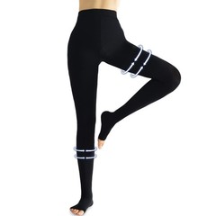 Compression Tights Women & Men, 20-30 mmHg Open Toe Waist High Compression Pa…