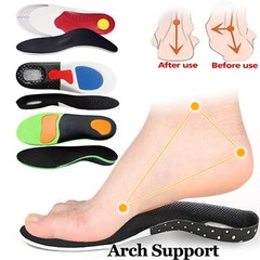 Pair High Arch Support Orthotic Shoe Insoles Inserts Flat Feet Plantar Fasciitis