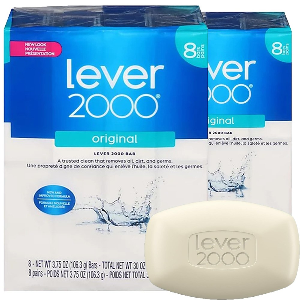 Lever 2000 Original Bar Soap, Trusted Clean for Hands and Body, 8 Bars, 3.75 …
