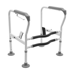 Toilet Frame Grab Bars Safety Rail Seat Handicap Assist Senior Arm Rest White US