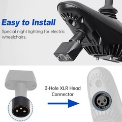 2-Electric Chair LED Light Mounted With 3 Pin XLR Head USB Charging Port