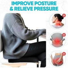 Enhance Sitting Experience: Non-Slip Memory Foam Cushion for Office and Gaming