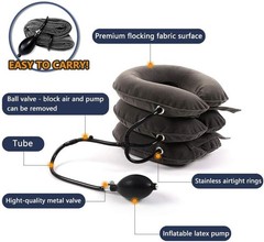 Portable Adjustable Neck Traction Pillow for Instant Pain Relief – 12-17″ Size