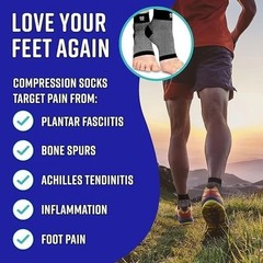 Compression Socks for Plantar Fasciitis & Achilles Tendonitis Relief – Pair o…