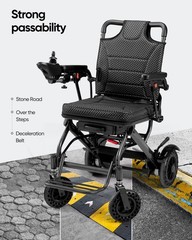 Ultra Lightweight 38Lb Easy Foldable Electric Power Wheelchair for Seniors Adult