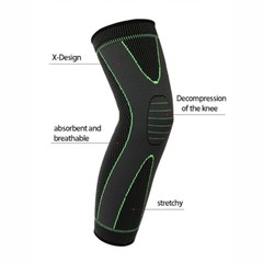 Knee Sleeve Compression Full Leg Brace Support Sport Joint Pain Arthritis Relief