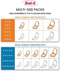 Oval-8 Multi-Size Pack of 3 Sizes 6, 7, 8