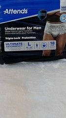 Attends Adult Incontinence Underwear Men L36”–52”Ultimate Absorbency 36 Ct Lot 2