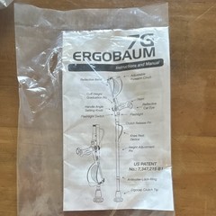 Ergobaum 7G Hands-Free Crutch Adjustable Height Handgrip Adult Black/Yellow
