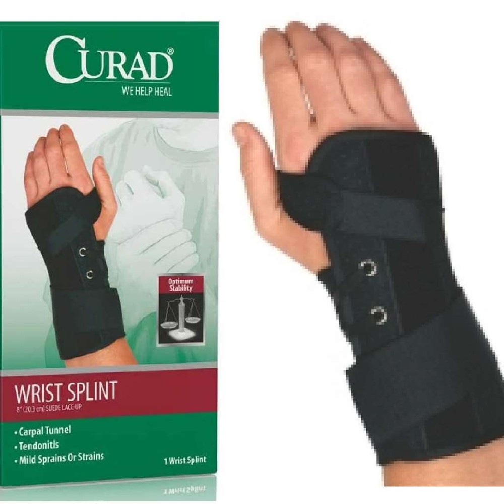 Curad Right Large Lace-Up Wrist Splint Black