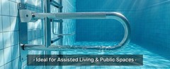 26-Inch Foldable Toilet Grab Bar – 90° Flip-Up Design, Premium 304 Stainless