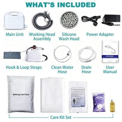 Irtme Bedside Bath System for Bedridden Elderly Paralyzed, Intelligent No-Water