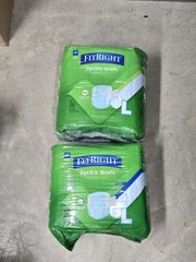 (2)Adult Diapers Extra Heavy Absorbency L 56in-56in 20 Count FitRight Waist Size