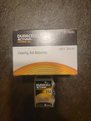 New 40 Batteries Duracell Activair Hearing Aid Batteries Size 312 Exp 07-2024. C