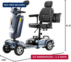 Heavy Duty Mobility Scooter 500W 450LBS 4 Wheel All Terrain 10″ Tires 20 Mile