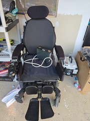 Numotion Power Wheelchair Reclining Adjustable Joystick Elevating Legrest Black