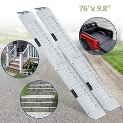 Steel Loading Ramps 76″ For UTV ATVs Motorcycles Mowers Trailers 1000lb Capacity