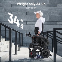 4 Wheels Mobility Scooter Power Wheel Chair Electric Device Compact for Travel