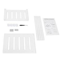 200kg/440.92 lbs Acrylic Shower Bench Bathroom Shower Stool with Storage Shelf