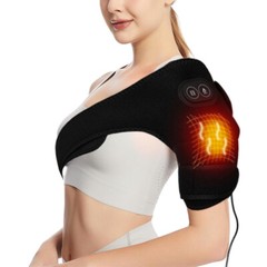 Electric Heated Shoulder 3 In1 Massager Brace with Vibration Joint Pain Relief