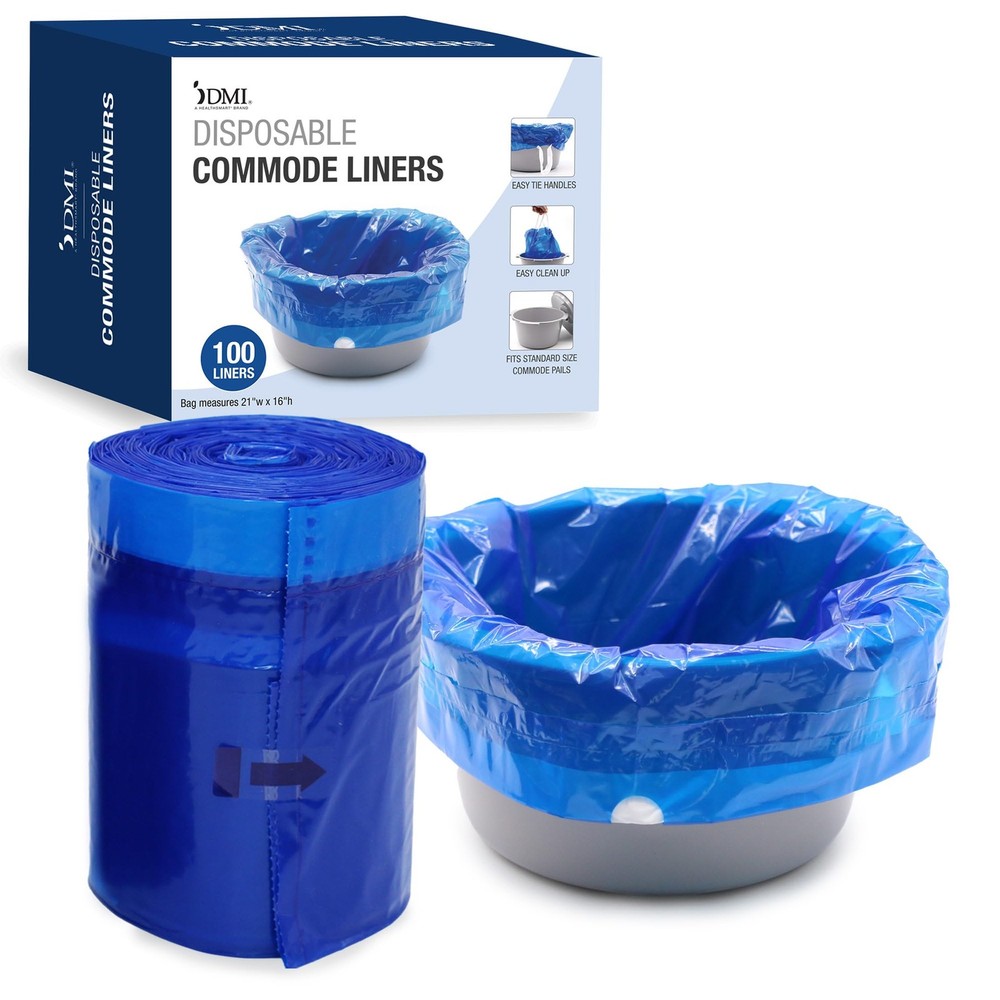 Dmi 100 Count Universal Bedside Commode Liners Portable Potty Toilet Bags