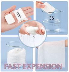 Premium Disposable Washcloths for Travel, 40Pcs Portable Disposable Pure Cotton