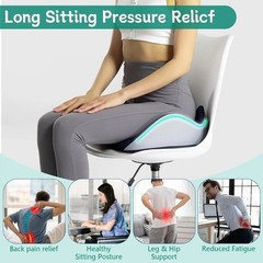 Orthopedic Memory Foam Seat Cushion for Tailbone, Sciatica, Prostate & Back Pain