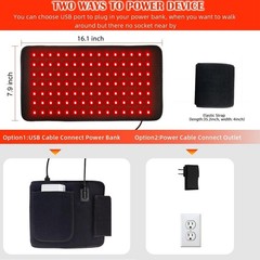 Red Light Therapy Pad for Body Back Knee Shoulder Hands Feet Portable 660nm 8…