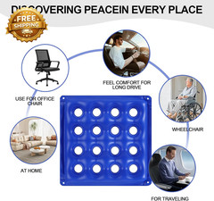 2 Pack Inflatable Seat Cushion Pressure Relief Waffle Cushion for Long Sitting