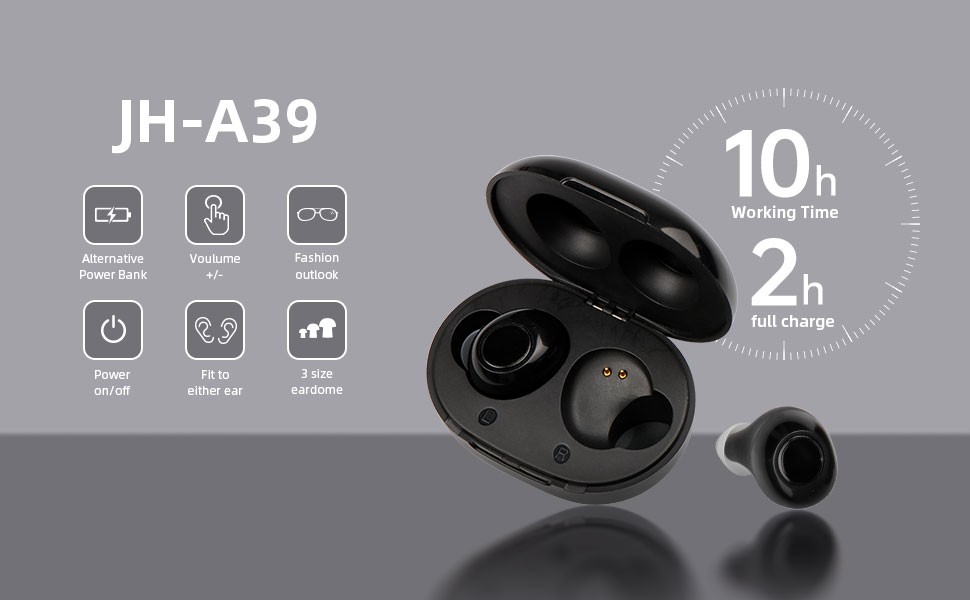 JINGHAO Rechargerable Hearing Aids ITE Sound Voice Hearing Amplifier US