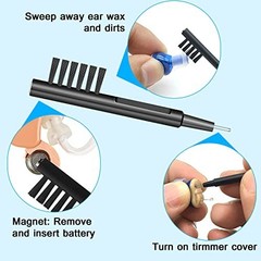 Hearing Aid Cleaning Kit 8 Piece Brush Pick Cloth Screwdriver Wax Remover