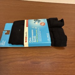 CVS Health Firm Compression Socks S/M Over the Calf 1 Pair Black