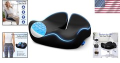 Enhanced Ergonomic Seat Cushion for All-Day Comfort – 18x16x3, Machine Washable