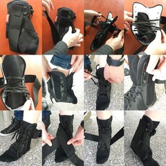 Lace-Up Ankle Brace with Side Stabilizers for Strength Protection Small Size