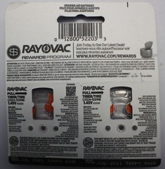 Rayovac (Made in USA) 11 PACKS of 12 (132) Hearing Aid Batteries Size 13