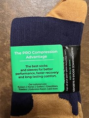 PC Pro Compression Navy/ Gold Socks Small/Medium Made In The USA