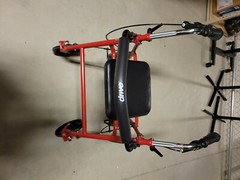Drive Medical Adjustable Height Rollator with 6 Inches Wheels – Red (RTL10261RD)