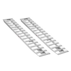 6000lb 94x15in Aluminum Loading Ramps with 16 Anti-Slip Plates & Heavy-Duty