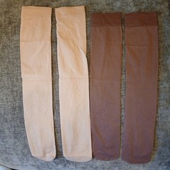 Celeste Stein Compression Socks Knee Length Closed Toe Beige Brown Latex Free