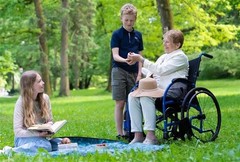 Comfort 24 Lightweight Folding Wheelchair with Adjustable Lumbar Support, 18″ Se