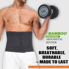 DOREIPA Abdominal Binder for Men and Women – Post Surgery & Large, Black