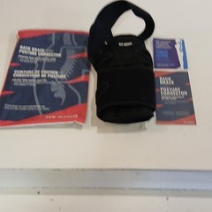 Back Brace & Posture Corrector Black/Red Unisex for Back Stabilization
