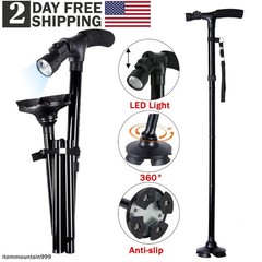 New Folding Walking Cane with LED Light Adjustable Walking Stick