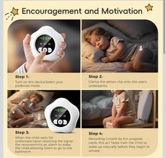 Bedwetting Enuresis Alarm Wireless for Boys and Girls, Compact & Comfortable NEW
