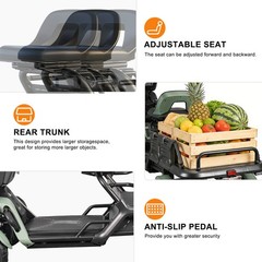 4-Wheel Electric Mobility Scooter for Adults Cargo Platform 500/1000W 15.5 MPH